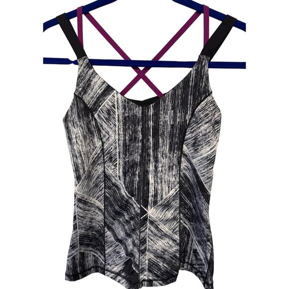 Lululemon Hot to Street tank Heatwave Open Criss-Cross back design purple. - Picture 5 of 9